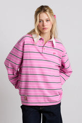 remie rugby shirt - pink stripe