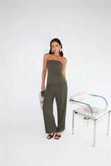 Core Cut Tailored Strapless Top White