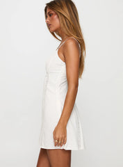 Waterlily Mini Dress White