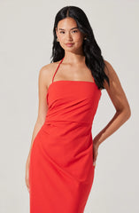 Siena Halter Neck Midi Dress
