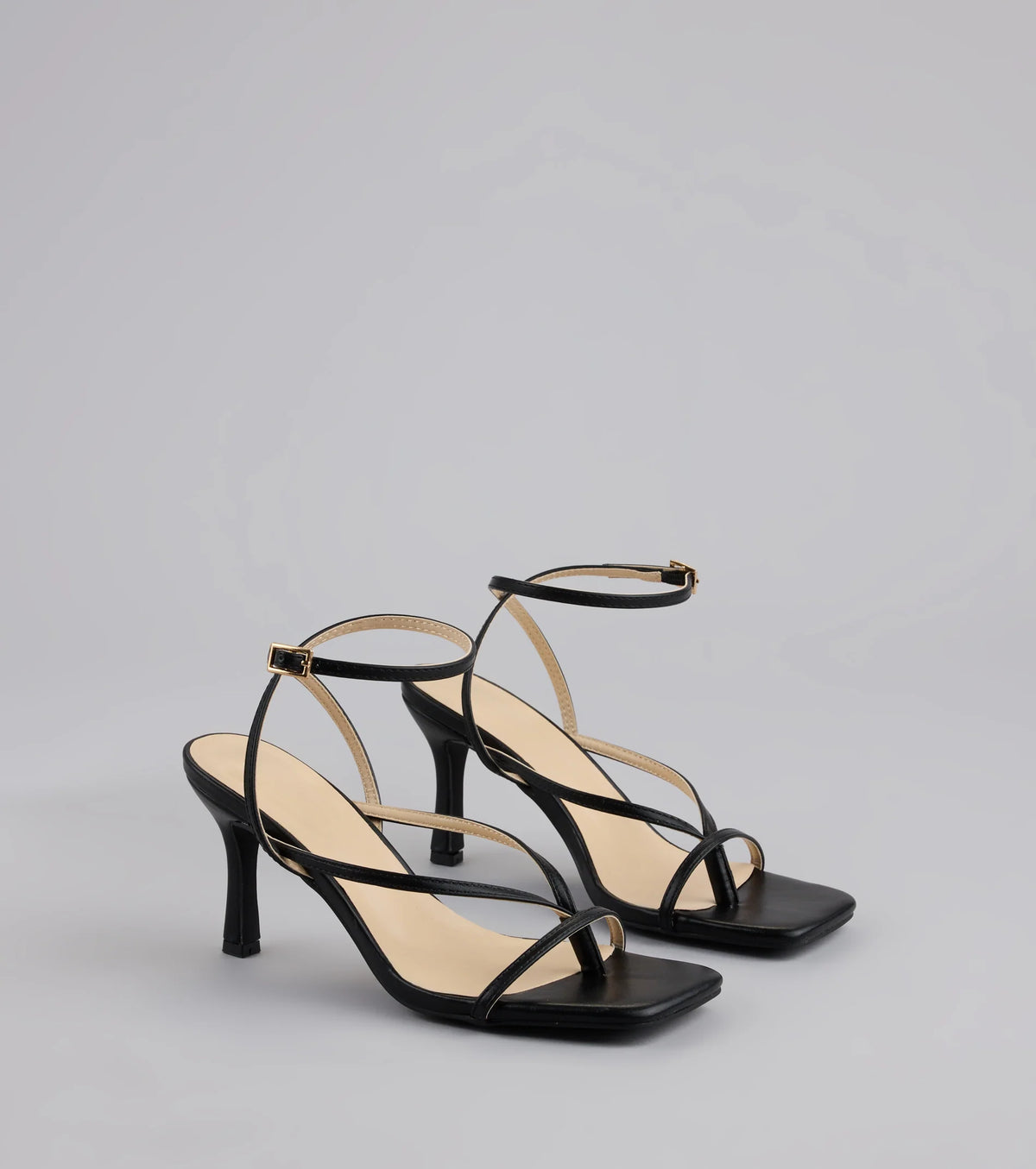 Strut Factor Thong Strappy Stiletto Heels