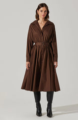 Darany Belted Midi Shirt Dress