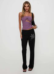 Reckless Abandon Strapless Top Mauve