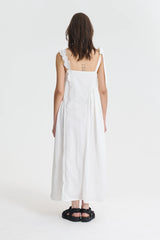 OAKLYN | DRESS RECYCLED TAFFETA WHITE