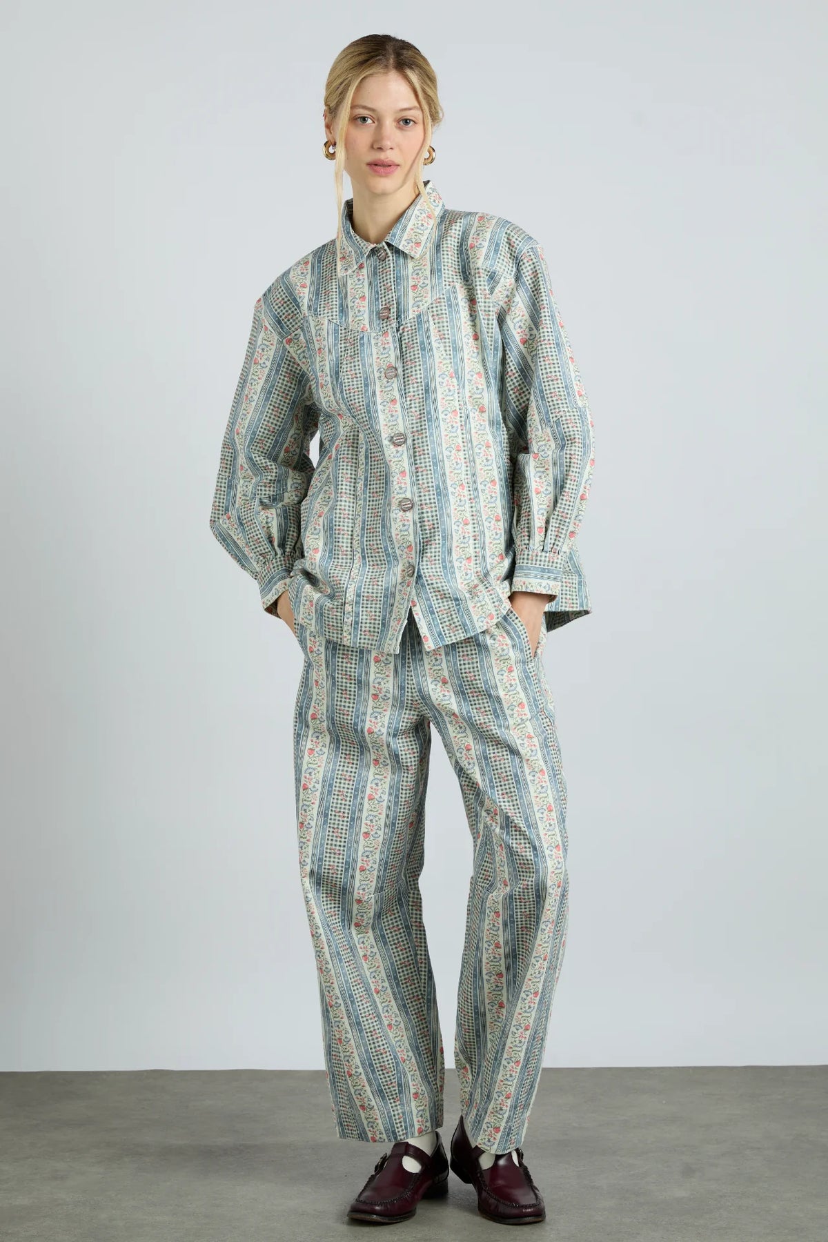 felix twill trouser - wallpaper floral