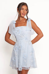 Evangeline Mini Dress - Blue