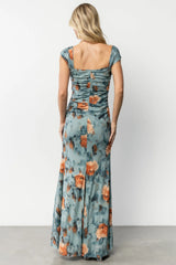 Amelia Tank Maxi Dress | Vintage Teal + Rust