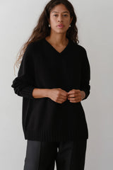 The Cotton Cashmere V-Neck Sweater