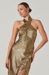 Marissa Halter Neck Midi Dress