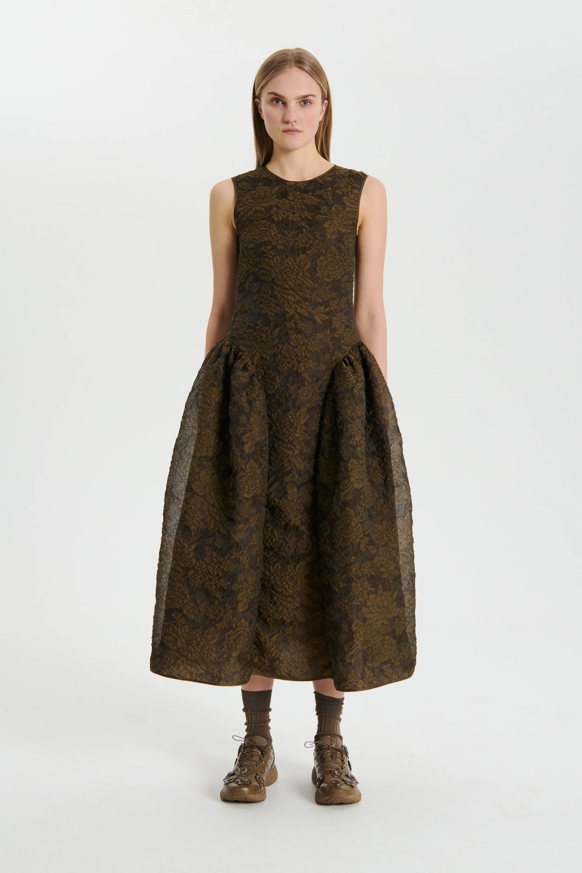 GINE | DRESS POSY MATELASS… BROWN