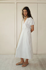 Pinched Dress - Lake Stripe