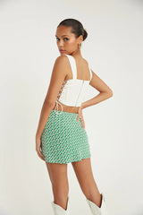 Memphis High-Rise Side Slit Floral Mini Skirt