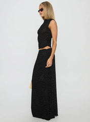 Ford Maxi Skirt Onyx Polka