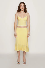 Low Rise Dainty Midi Skirt