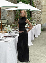 Ford Maxi Skirt Onyx Polka