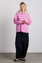 remie rugby shirt - pink stripe