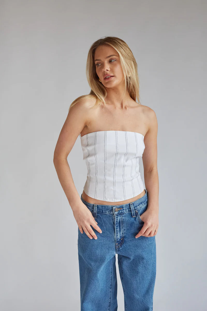 Carter Contrast Stitch Corset Top