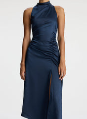 Inez Satin Midi Dress