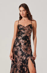 Gaia Metallic Midi Dress