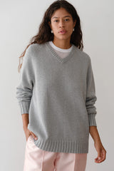 The Cotton Cashmere V-Neck Sweater