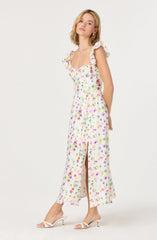 Wedelia Floral Bustier Midi Dress