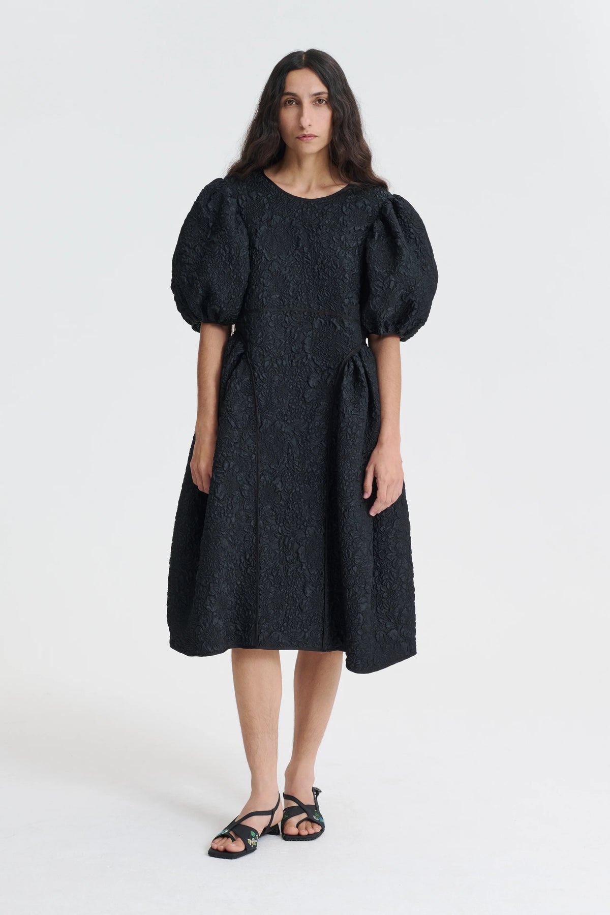 FONDA | DRESS BORAGE CLOQU… BLACK