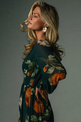 Olivia Maxi Dress | Deep Topaz Floral