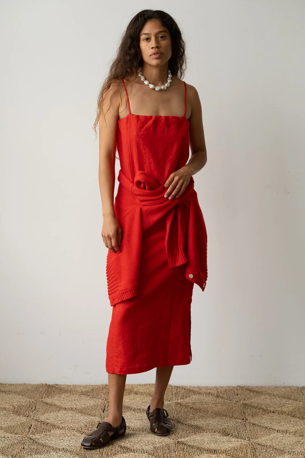 The Linen Spaghetti Dress