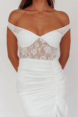 Tillie Lace Bodice Maxi Dress White