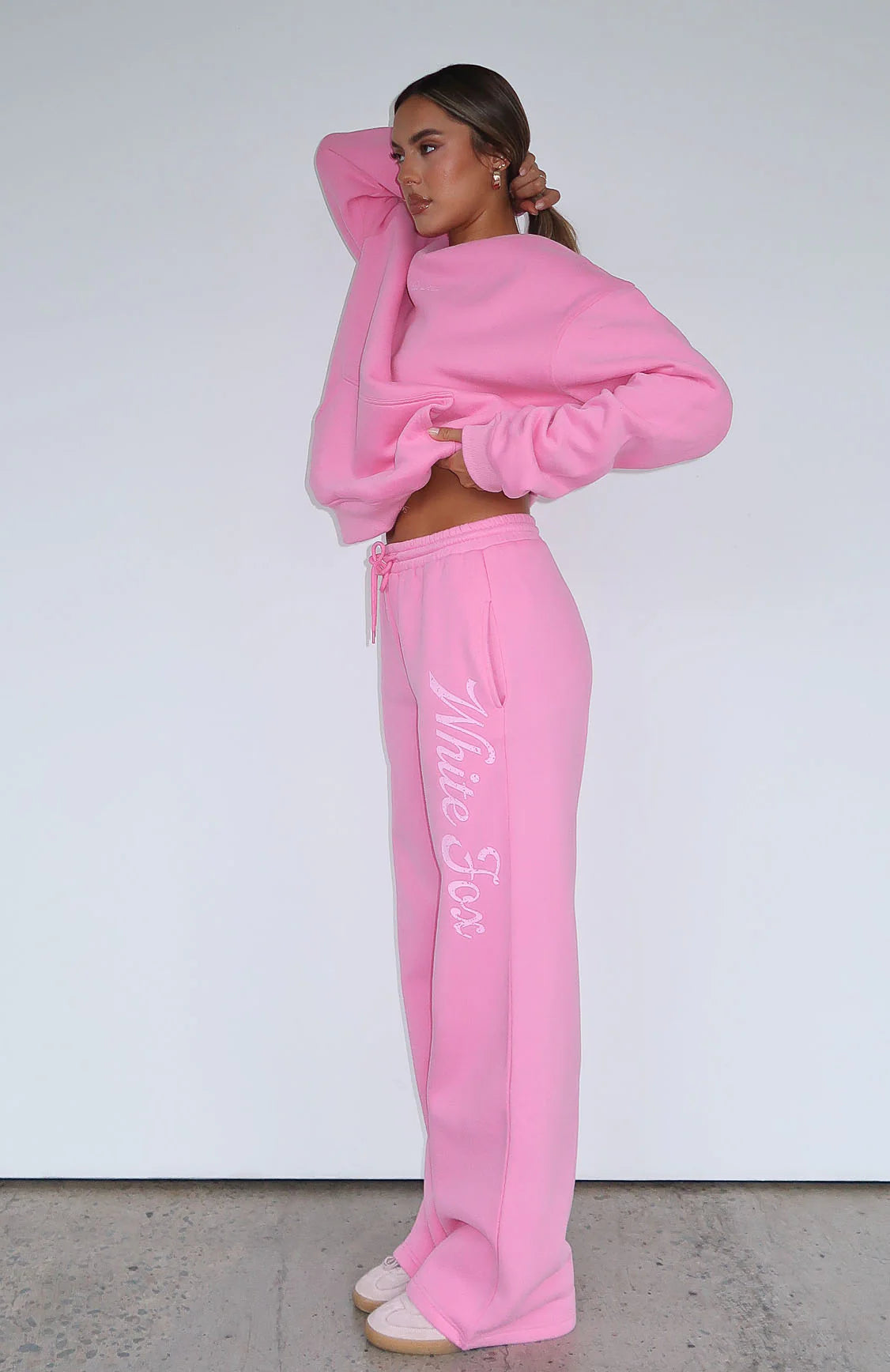 The Good Life Wide Leg Sweatpants Pink