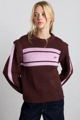 poppy jumper with removable sleeves - burgundy & lilac