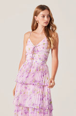 Daytona Pleated Floral Maxi Dress