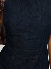 Ainsleigh Shift Denim Playsuit Mid Wash Tall