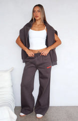 Best You've Ever Had Wide Leg Sweatpants Charcoal