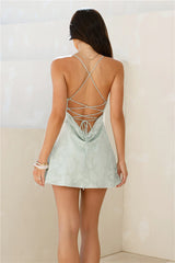 Poolside Glimmer Mini Dress White