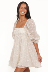 Lillan Mini Dress - Ivory Sequin