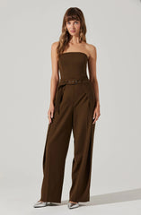 Bryony Tailored Pleat Belted Jumpsuit