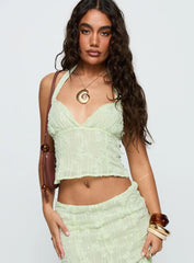 Aspyn Halter Top Sage