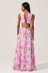 Noya Floral Cutout Maxi Dress