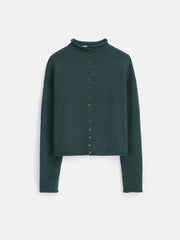 Taylor Rollneck Cardigan in Cotton Cashmere