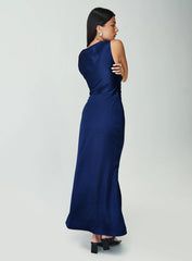 Soprano Plunge Maxi Dress Navy