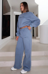 Stay Lifted Wide Leg Sweatpants Ocean
