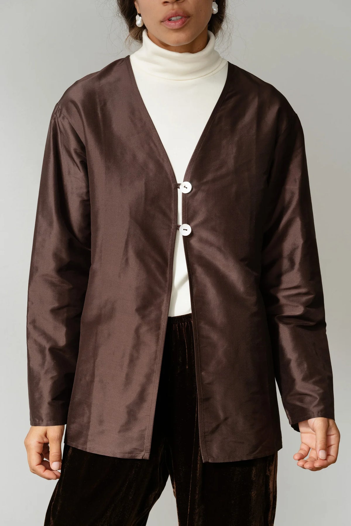 The Taffeta Split Top
