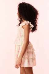 Girls Linoette Cotton Floral Dress