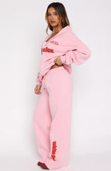 Ready To Go Wide Leg Sweatpants Pink