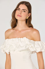 Ruffle Strapless Off Shoulder Dress