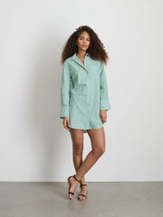 Belle Shirt Dress in Striped Cotton Poplin