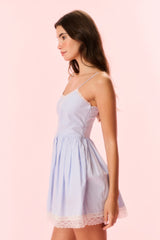 Harrisine Cotton Pinstripe Mini Dress