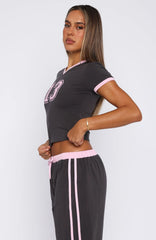 Trying Too Hard Baby Tee Volcanic