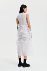 GABRIELLA | DRESS POSY MATELASS… WHITE